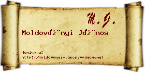 Moldoványi János névjegykártya