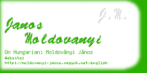janos moldovanyi business card